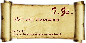 Töreki Zsuzsanna névjegykártya