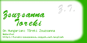 zsuzsanna toreki business card